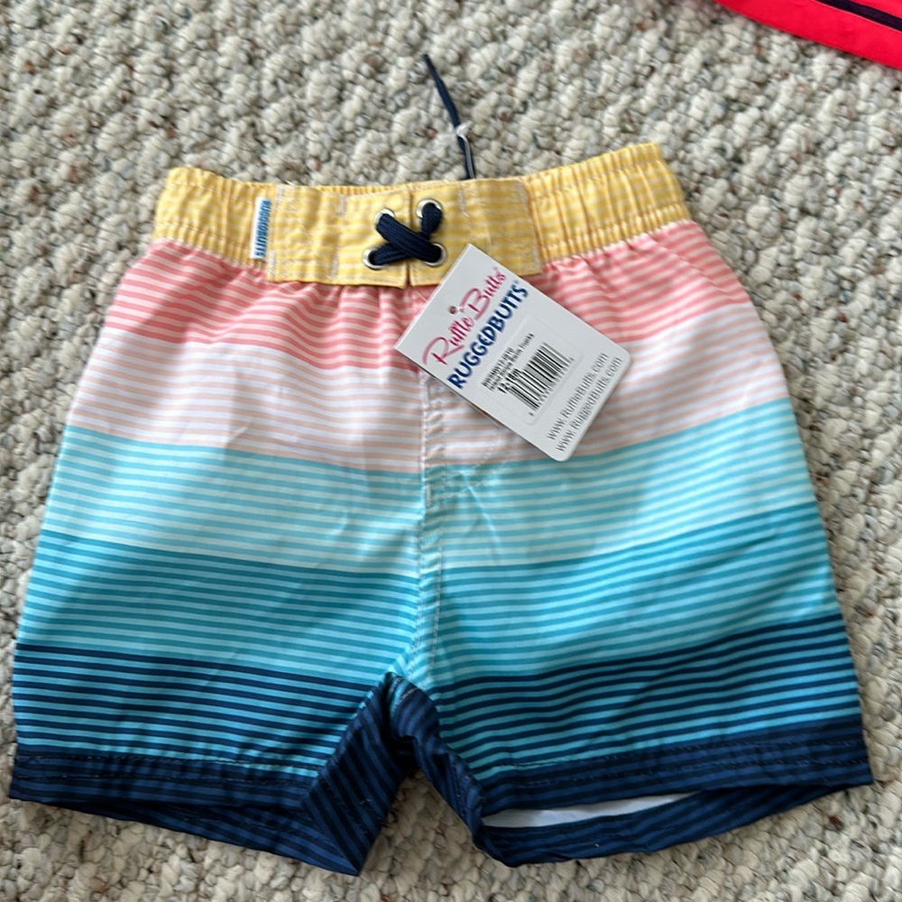 Rugged Butts Boys Swim Trunks NWT 12-18mo
